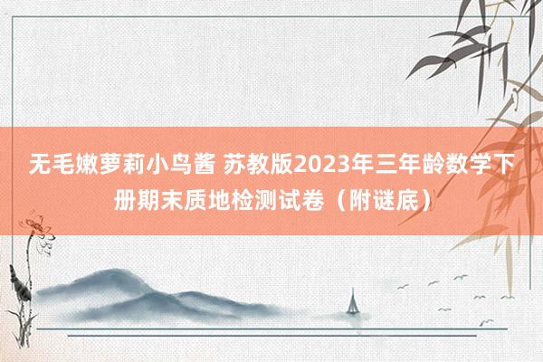 无毛嫩萝莉小鸟酱 苏教版2023年三年龄数学下册期末质地检测试卷（附谜底）